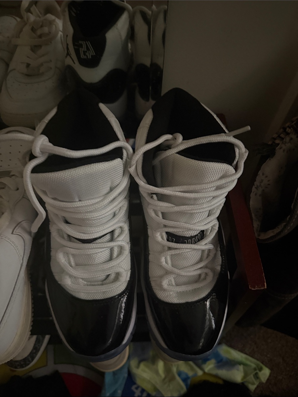 Jordan White and Black Retro Basketball Sneakers
Air Jordan 11 concords